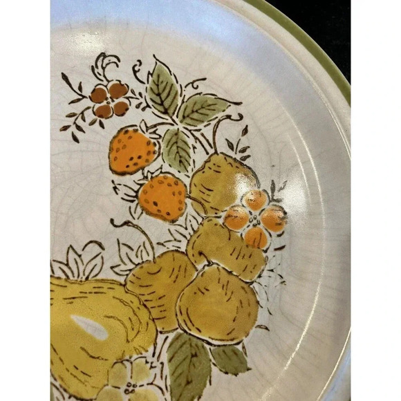 Vintage Stoneware Harvest Collection Valley Fruits‎ Platter made in Japan 12 In. - Picture 3 of 7